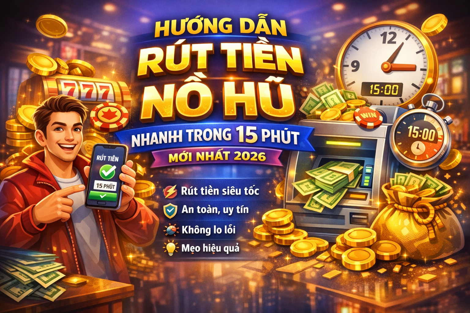 Hướng dẫn rút tiền nhanh chóng 2026
